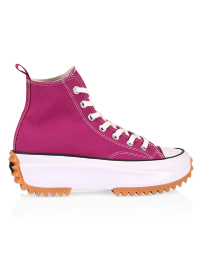 Shop Converse Women's Run Star Hike Canvas Sneakers In Midnight Hibiscus