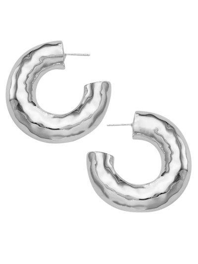 Shop Ippolita Women's Classico Sterling Silver Medium Hoop Earrings