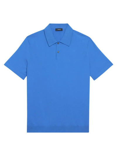 Shop Theory Goris Polo Shirt In Puce Blue