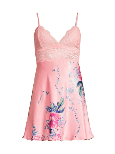 Shop In Bloom Women's Anabella Floral Chemise In Quartz Pink