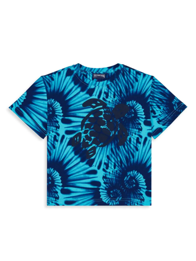 Shop Vilebrequin Little Boy's & Boy's Tie-dye Turtle T-shirt In Blue
