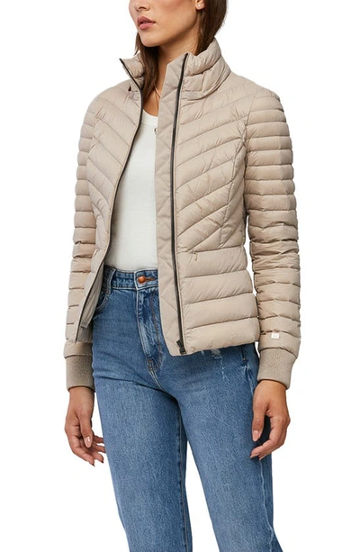 Soia & Kyo Chalee Water Repellent 700 Fill Power Down Lightweight Hooded Jacket In Fawn