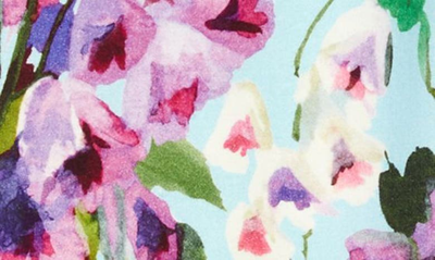 Shop Dolce & Gabbana Kids' Floral Print Leggings In Azure