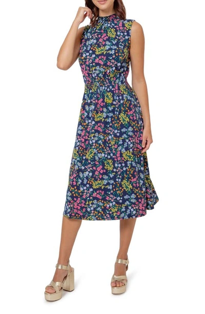 Shop Leota Samantha Floral Print Sleeveless Dress In Wildflower Bouquet