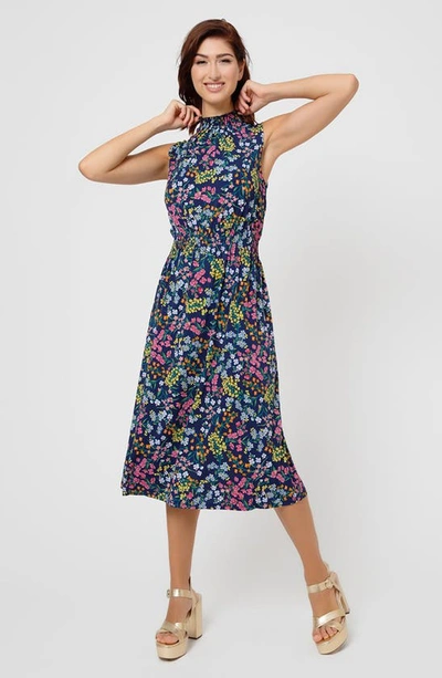 Shop Leota Samantha Floral Print Sleeveless Dress In Wildflower Bouquet