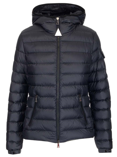 Shop Moncler Quilted Zip In Black