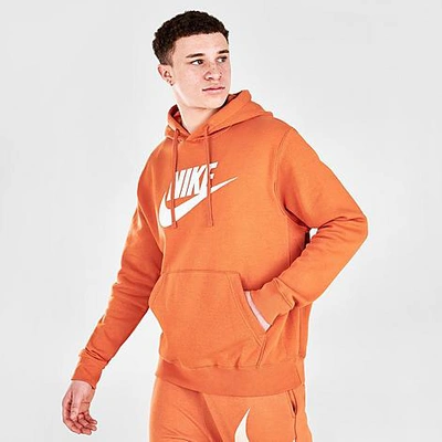 Shop Nike Men's Sportswear Club Fleece Hoodie In Hot Curry