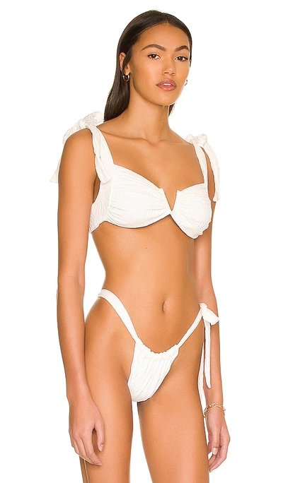 Shop Tularosa Seashell Bikini Top In Off White