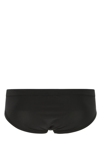 Dolce & Gabbana Black Swim Briefs With Branded Drawstring And Logo Tag
