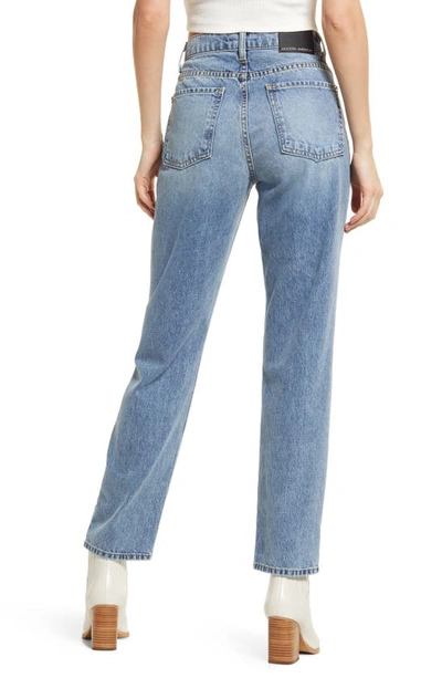 Shop Modern American Bancroft High Waist Distressed Nonstretch Mom Jeans In Madison Bl