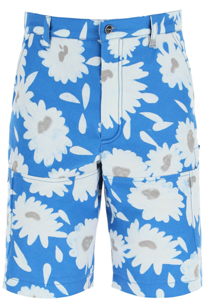 Shop Jacquemus 'le Short Giardino' Shorts In Blue,light Blue,grey