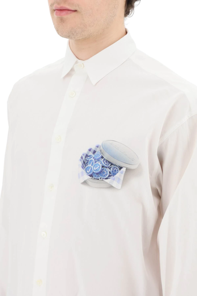 Shop Jacquemus 'la Chemise Simon' Shirt In White