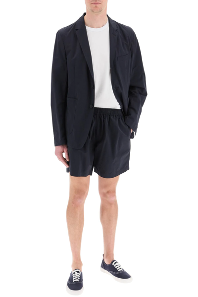 Shop Thom Browne Nylon Shorts In Blue