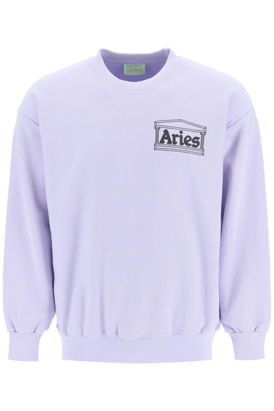 Shop Aries Premium Temple Sweatshirt In Purple