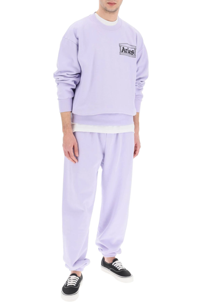 Shop Aries Premium Temple Sweatshirt In Purple