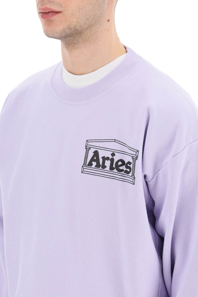 Shop Aries Premium Temple Sweatshirt In Purple