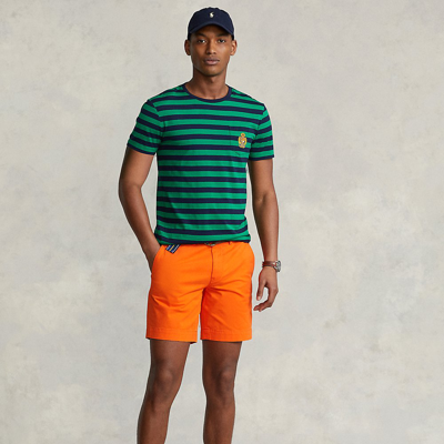 Shop Ralph Lauren 8-inch Stretch Straight Fit Chino Short In Sailing Orange