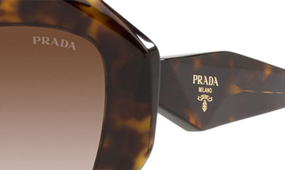 Shop Prada 53mm Gradient Angular Sunglasses In Tortoise/ Brown Gradient