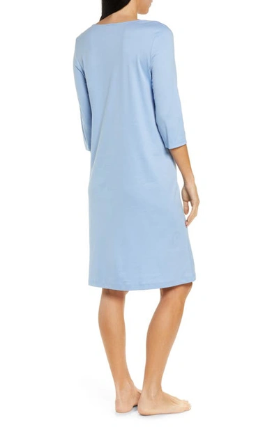 Shop Hanro Moments Lace Trim Nightgown In 1592 - Blue Moon