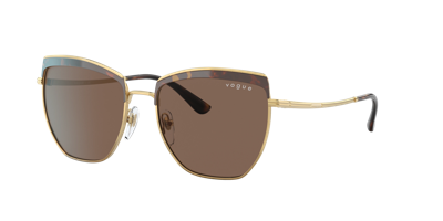 Shop Vogue Eyewear Woman Sunglass Vo4234s In Dark Brown