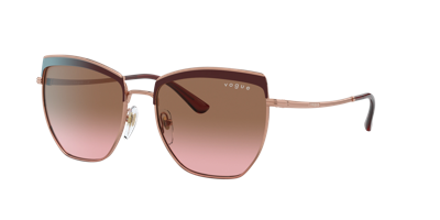Shop Vogue Eyewear Woman Sunglass Vo4234s In Pink Gradient Brown
