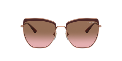 Shop Vogue Eyewear Woman Sunglass Vo4234s In Pink Gradient Brown