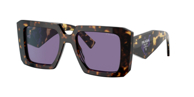 Shop Prada Woman Sunglasses Pr 23ys In Violet Mirror
