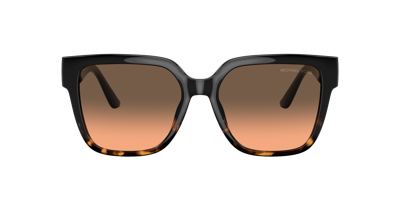 Michael Kors Karlie Mk 2170u 390818 54mm Womens Square Sunglasses In Grey Orange Gradient