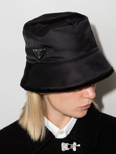 Prada Re-nylon Bucket Hat In Black