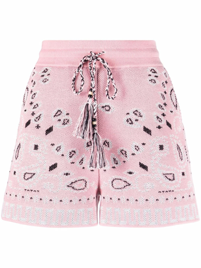 Shop Alanui Shorts In Light Pink M