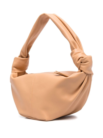 Shop Bottega Veneta Double Knot Mini Bag In Braun