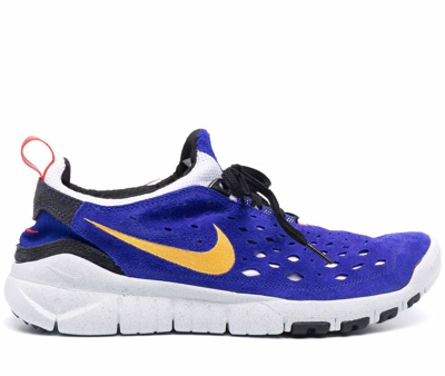 Shop Nike Free Run Trail Concord Sneakers In Blue