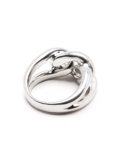 Shop Goossens Lhassa Chain-link Ring In Silver
