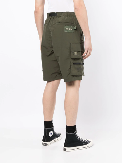 Shop Izzue Belted-waist Shorts In Green