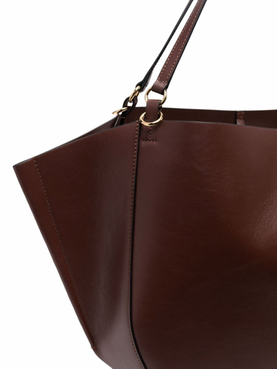 Shop Wandler Mia Leather Bag In Brown