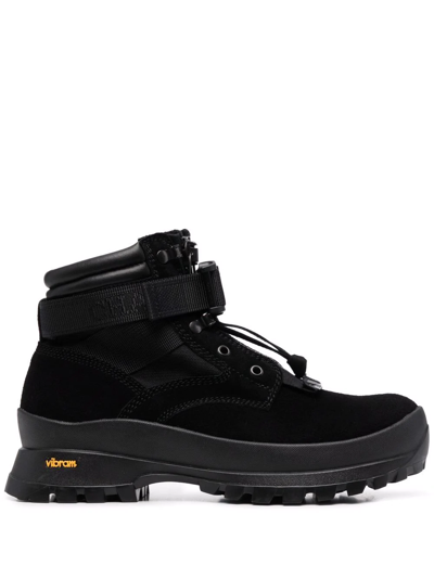 Shop Undercover X Evangelion Buckled Boots In Black