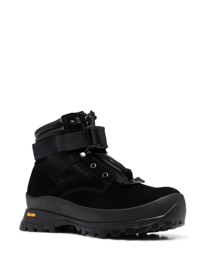 Shop Undercover X Evangelion Buckled Boots In Black
