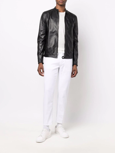 Dondup Carrot Leg Jeans In Durable Cotton Drill In Weiss