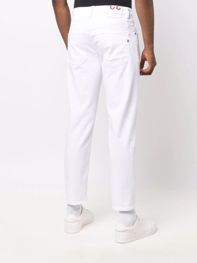 Dondup Carrot Leg Jeans In Durable Cotton Drill In Weiss