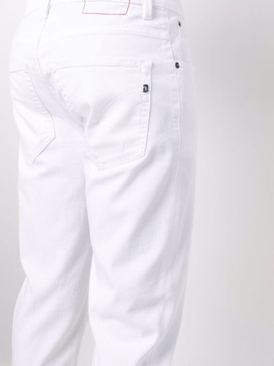 Shop Dondup Mid-rise Slim-fit Jeans In Weiss