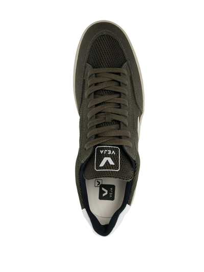 Shop Veja V-12 Logo Trainers In Grün