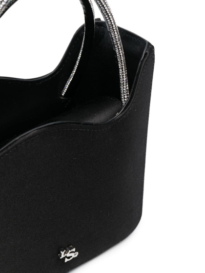 Shop Le Silla Micro Ivy Crystal-embellished Tote Bag In Schwarz