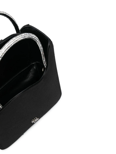 Le Silla Micro Ivy Crystal-embellished Tote Bag In Schwarz