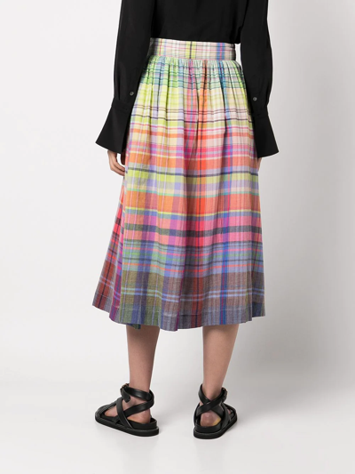 Shop Mii Handwoven Yarn-dyed Skirt In Multicolour