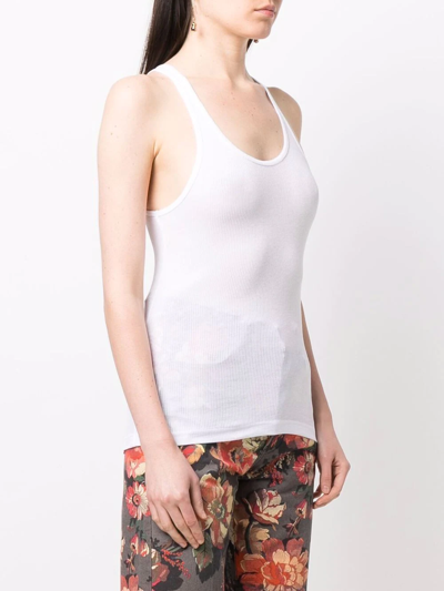 Shop Agolde Stretch Tank Top In Weiss