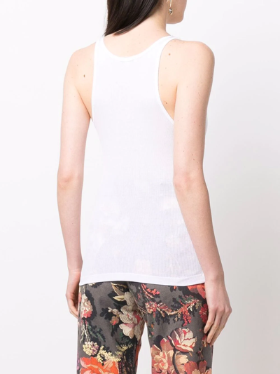 Shop Agolde Stretch Tank Top In Weiss