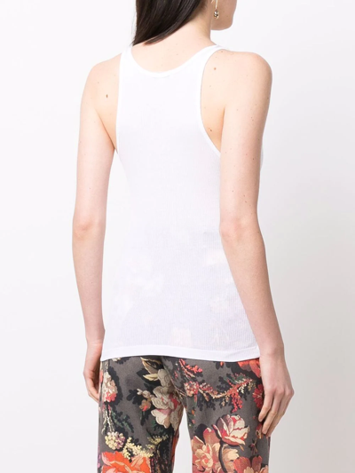 Agolde Bailey Crew Neck Tank Top In Animal Print