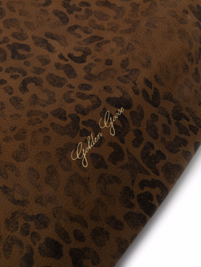 Shop Golden Goose Pasadena Leopard-print Tote Bag In Braun
