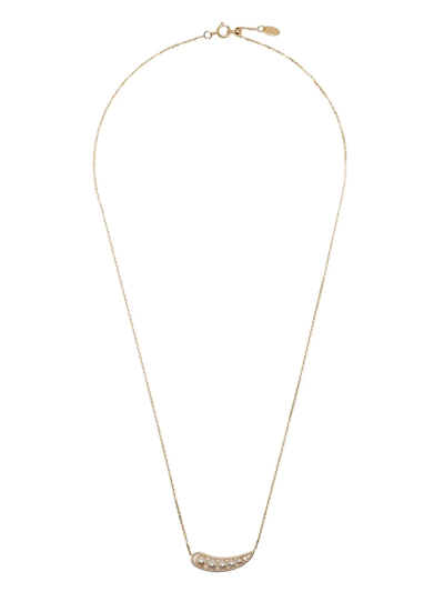 Shop Ruifier 18kt Yellow Gold Morning Dew Droplet Diamond And Pearl Necklace