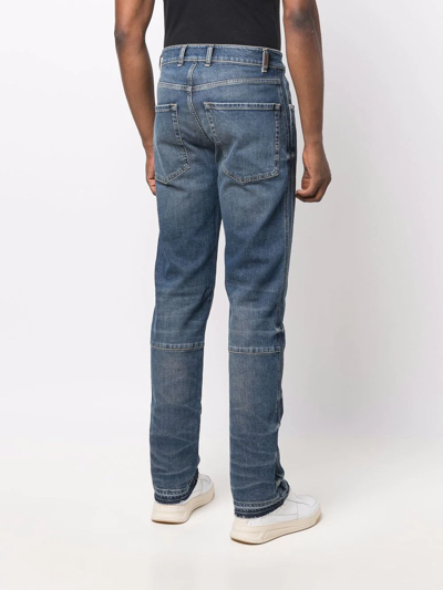 Shop Represent Mid-rise Straight Jeans In Blau